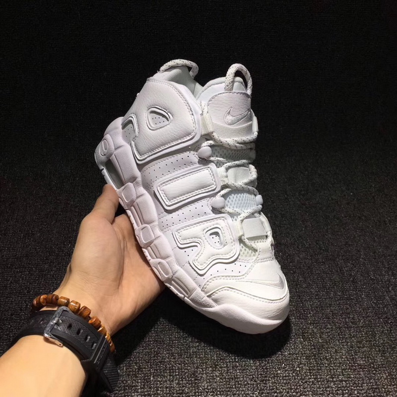 Authentic Nike Air More Uptempo Tripe White GS